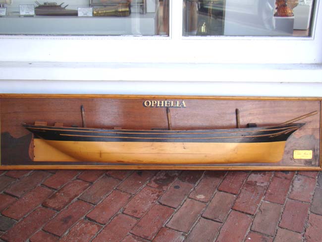 An attractive half hull model of the three-masted ship "OPHELIA" built in 1846 by Franklin & Hydes